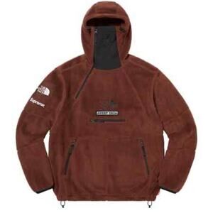 The Northface Supreme Hoodie Steep Tech Fleece Small Polyester Brown Used